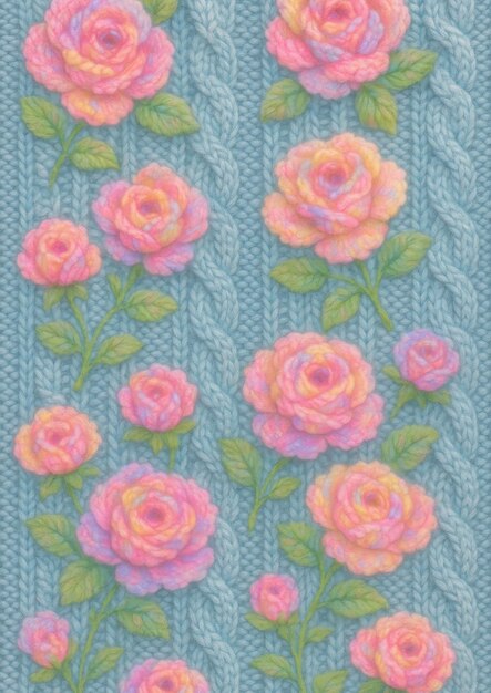 Vyšívaný vzor kvetu